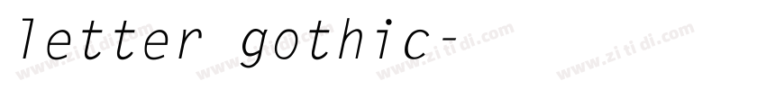 letter gothic字体转换